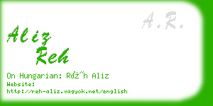 aliz reh business card